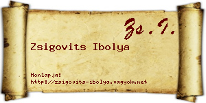 Zsigovits Ibolya névjegykártya