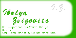 ibolya zsigovits business card